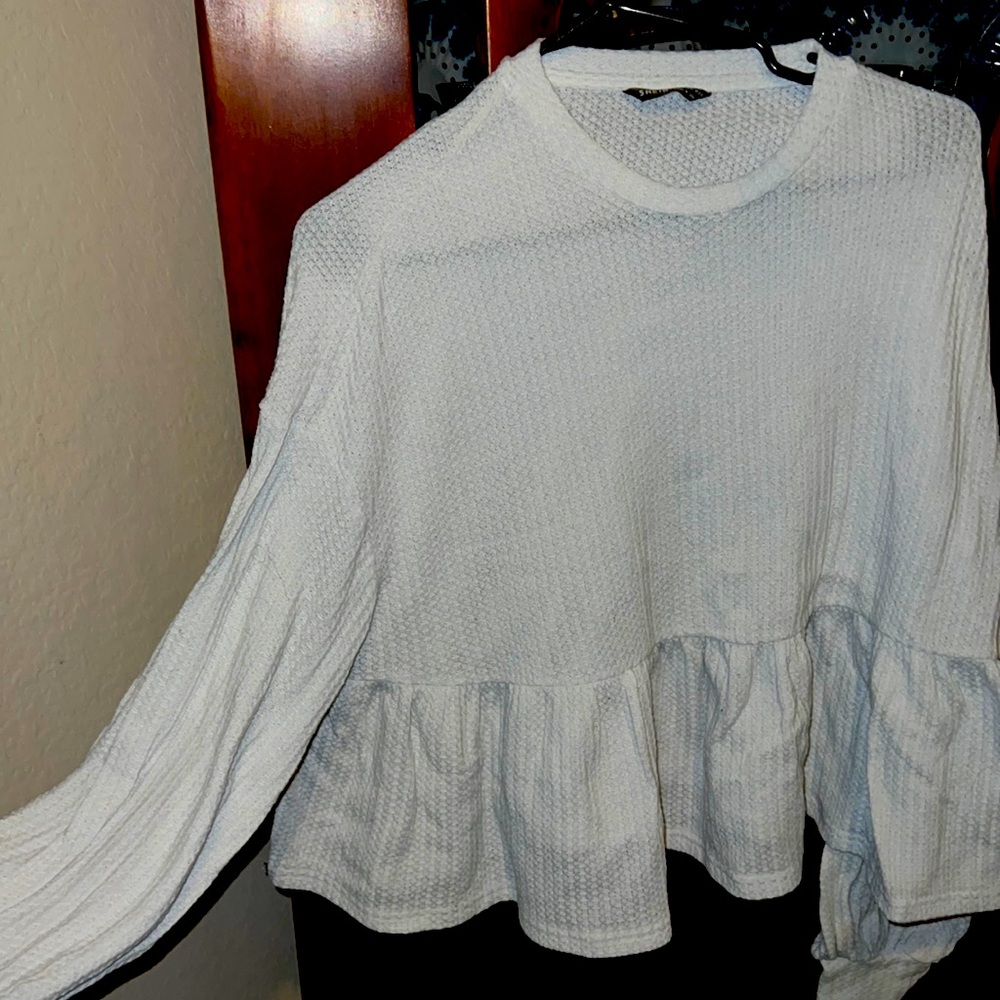 very comfy and breezy white sweater!!